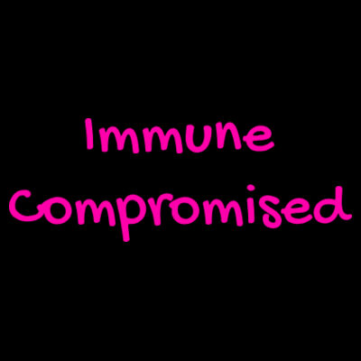 Immune Compromised Slogan Crew Sweatshirt Design
