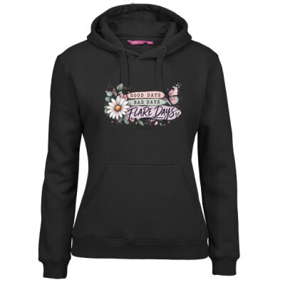 Good Days, Bad Days, Flare Days - Women's Fleecy Hoodie Thumbnail