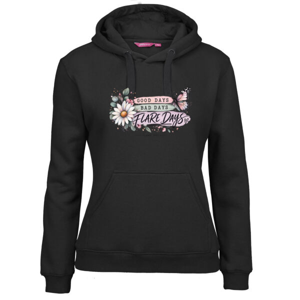 Good Days, Bad Days, Flare Days - Women's Fleecy Hoodie Thumbnail