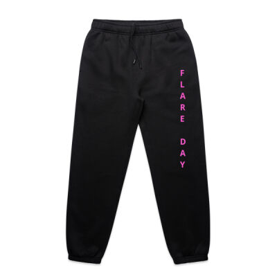 Flare Day Relax Track Pants -- Pink Print  Thumbnail