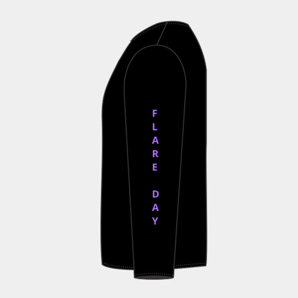 Flare Day Zip Up Fleece Hoodie - Lavender Print  Thumbnail