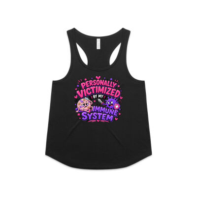 Personally Victimized By My Immune System Racerback Singlet  Thumbnail