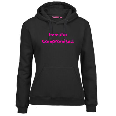 Immune Compromised Slogan Fleece Hoodie Thumbnail