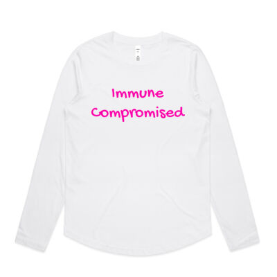Immune Compromised Slogan Long Sleeve Tee Thumbnail