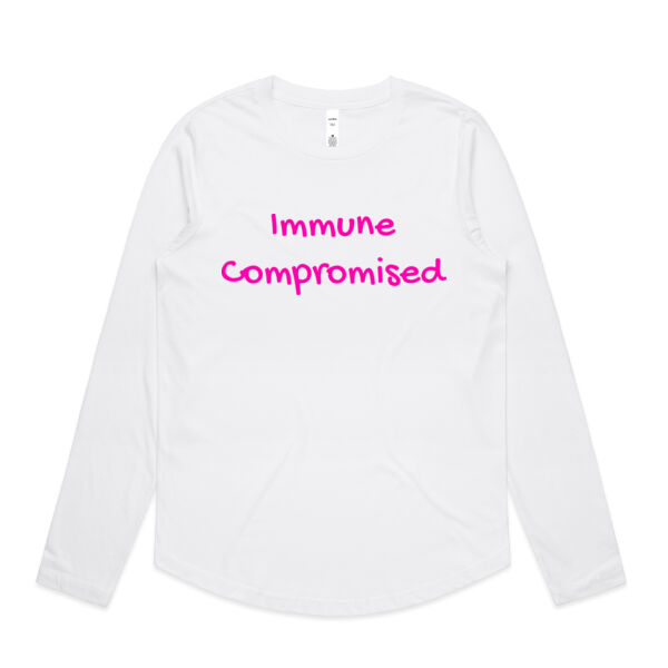 Immune Compromised Slogan Long Sleeve Tee Thumbnail